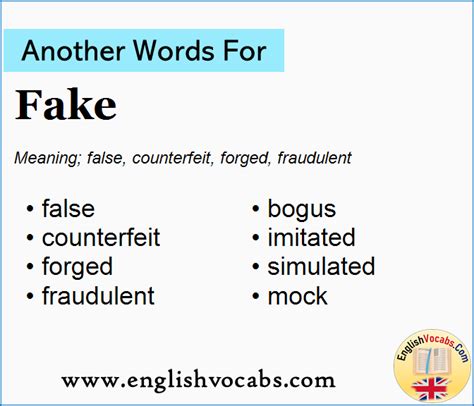 another word for fake clothing|another word for fake person.